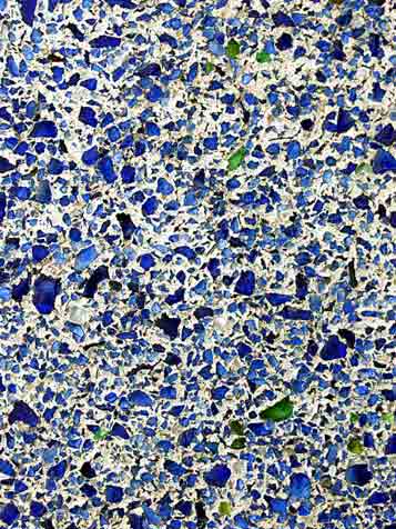 Glass and resin tile