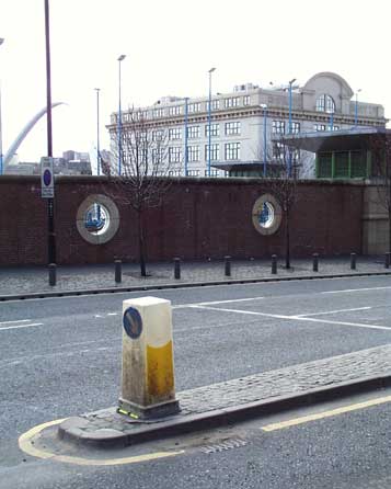 Co-op Warehouse and Millennium bridge