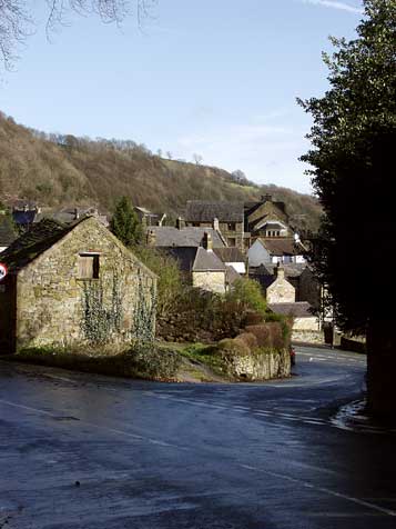 Tightly knit buildings near the Village Square