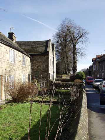 Plague Cottages looking towards teh church