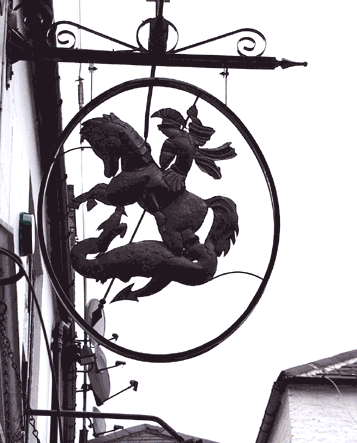 The Old George sign in the sky