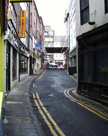 Pudding Chare looking towards Bigg Market