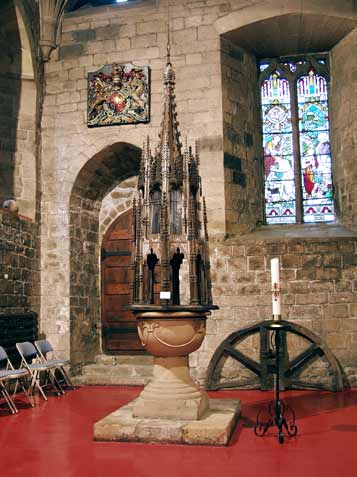 Baptistery and font