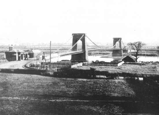 Chain Bridge in 1890, from railway station